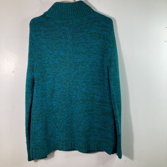 Womens Coldwater Creek Christmas Trees Cabin Knit Sweater L Wool Blend - Picture 2 of 10